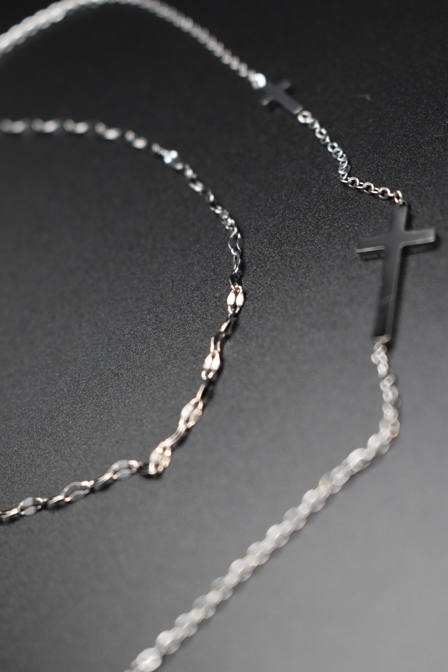 Three Crosses Necklace SIlver