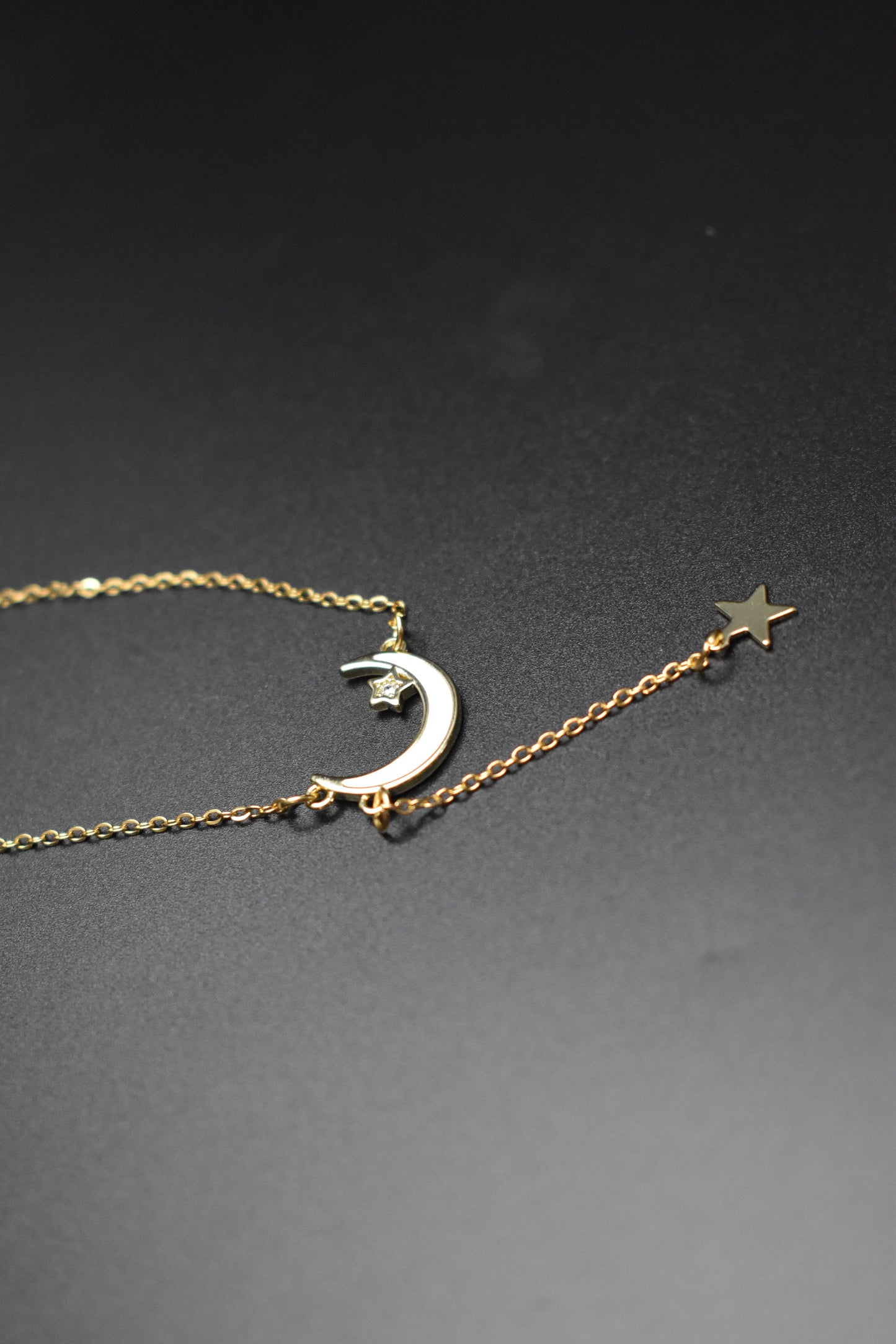 Half Moon with Star Necklace