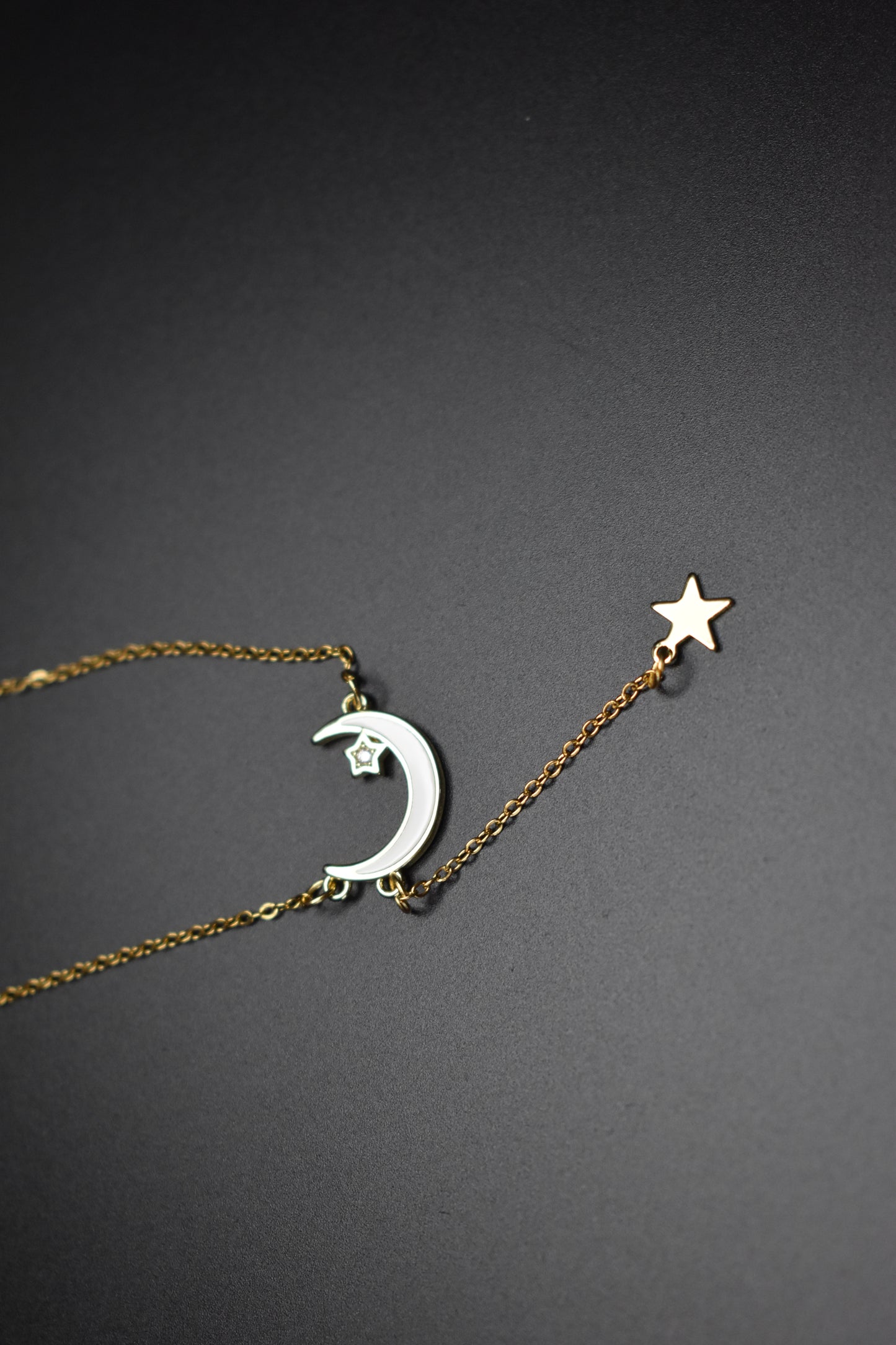Half Moon with Star Necklace
