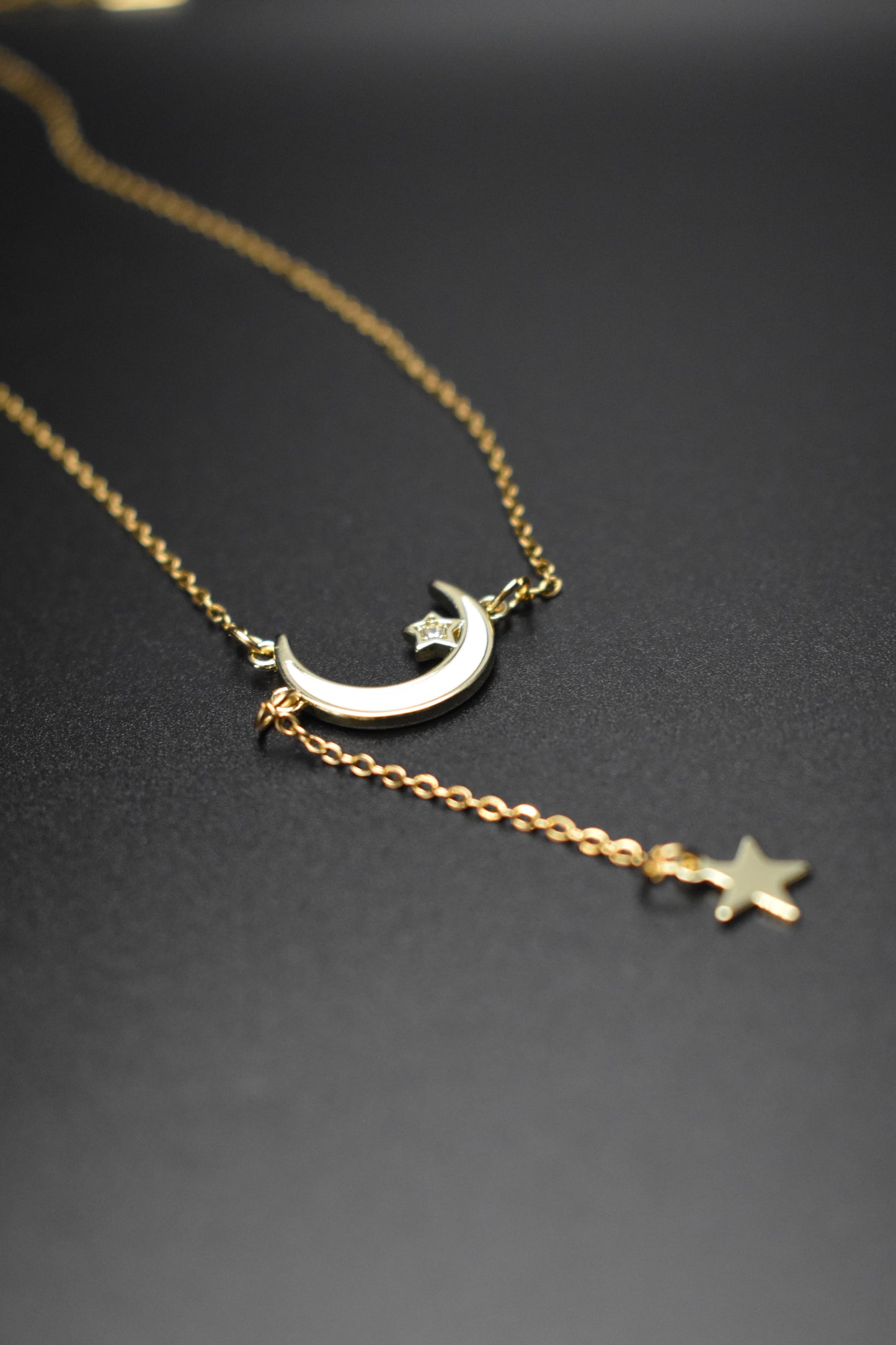 Half Moon with Star Necklace